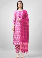 Rayon Pink Festival Wear Printed Readymade Straight Suit